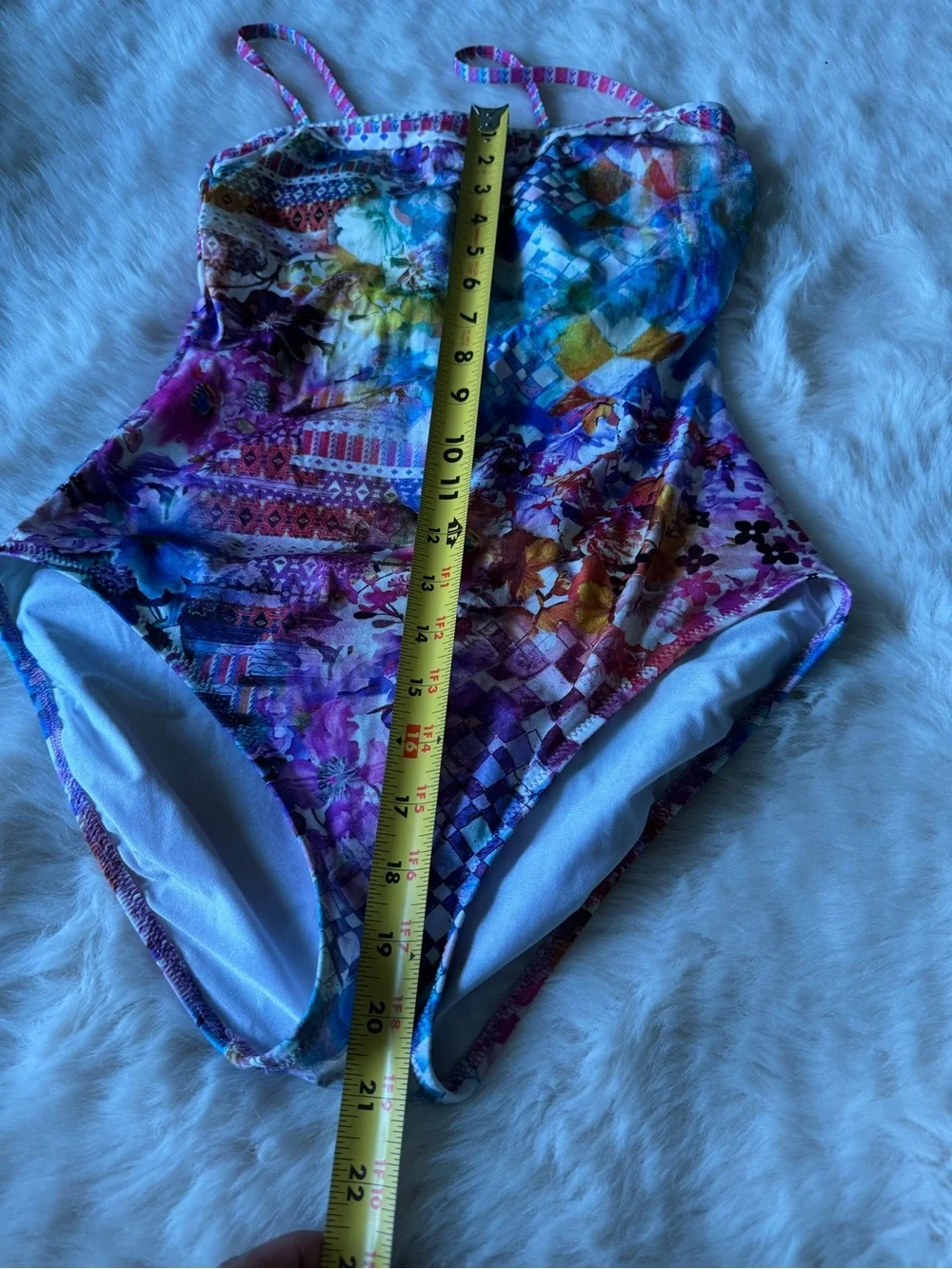 Gottex Multicolor Floral Mosaic One-Piece Swimsuit - Pink, Purple, Blue, Yellow